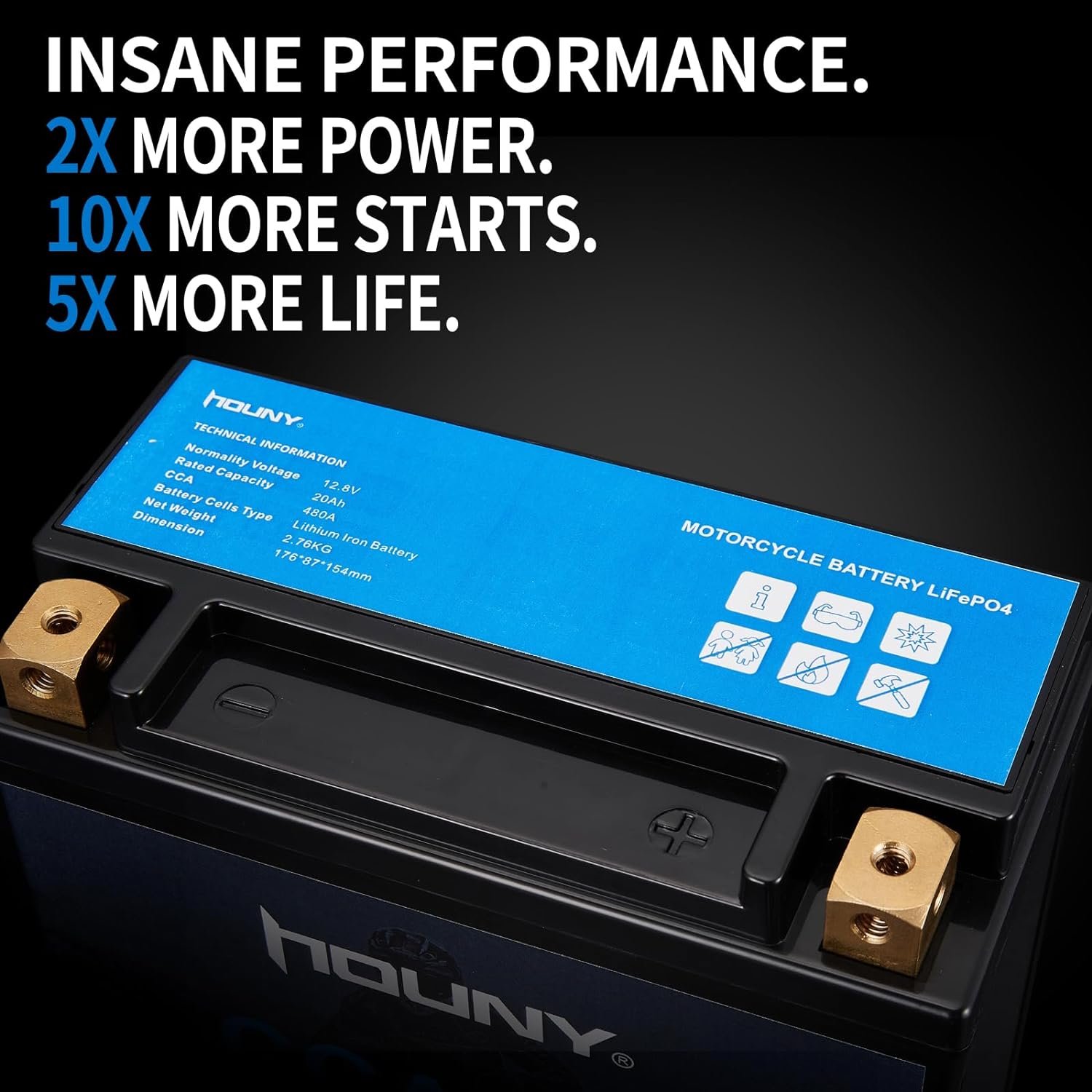 12V 20Ah 45Ah CCA Start Stop Battery LiFePO4 Motorcycle Lithium Cranking Starter Battery