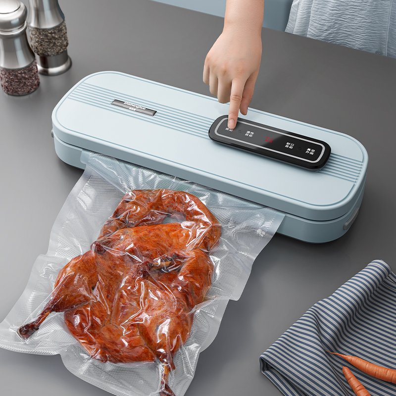 Custom Language Vacuum Sealer - Auto Shutoff, One-Button Control, Travel-Friendly Size