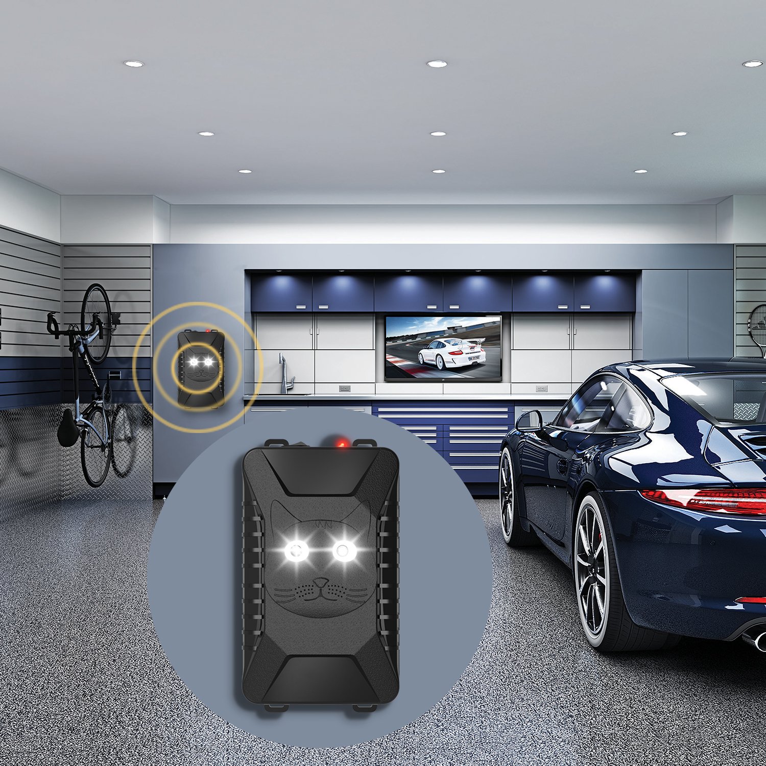New 2024 Powerful Rodent Repelleller Under Hood Rodent Ultrasonic Mice Deterrent with Ultrasound Marten Mouse Repeller