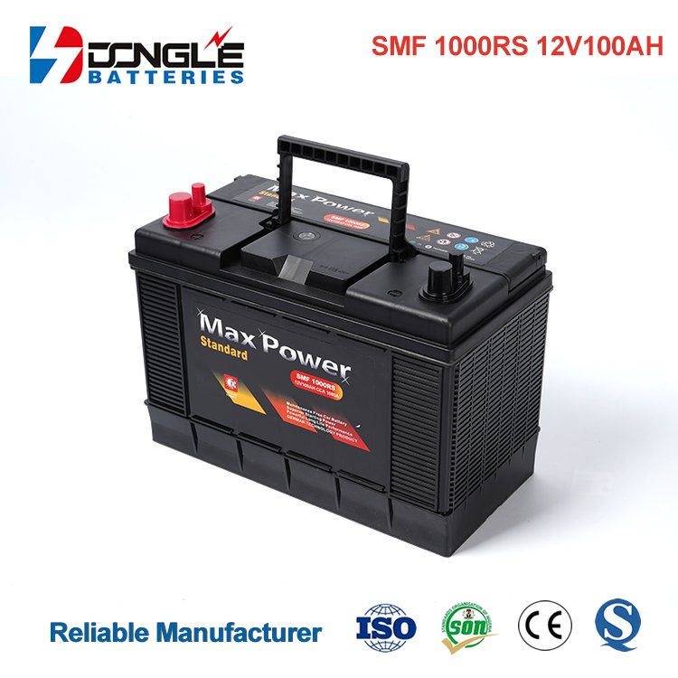 New Product BCI Standard Trucks Cars Maintenance Free SMF 1000RS 12v 100ah Lead Acid Auto Battery