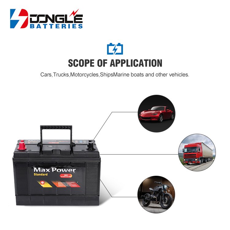 New Product BCI Standard Trucks Cars Maintenance Free SMF 1000RS 12v 100ah Lead Acid Auto Battery
