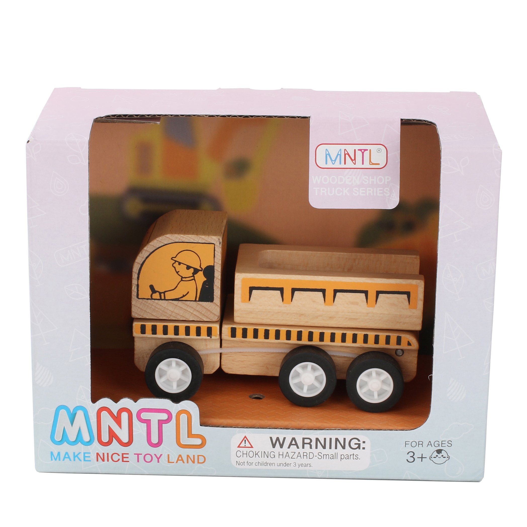 Educational Wooden Toy Kids Brain Training Alternative Car Truck Wooden Construction Truck Toy