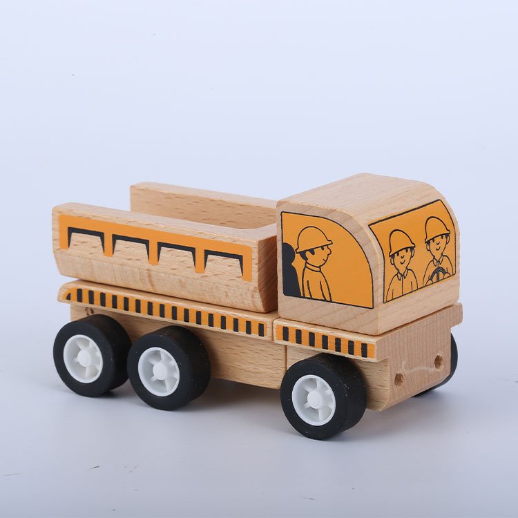Educational Wooden Toy Kids Brain Training Alternative Car Truck Wooden Construction Truck Toy