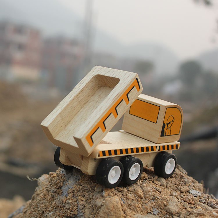 Educational Wooden Toy Kids Brain Training Alternative Car Truck Wooden Construction Truck Toy