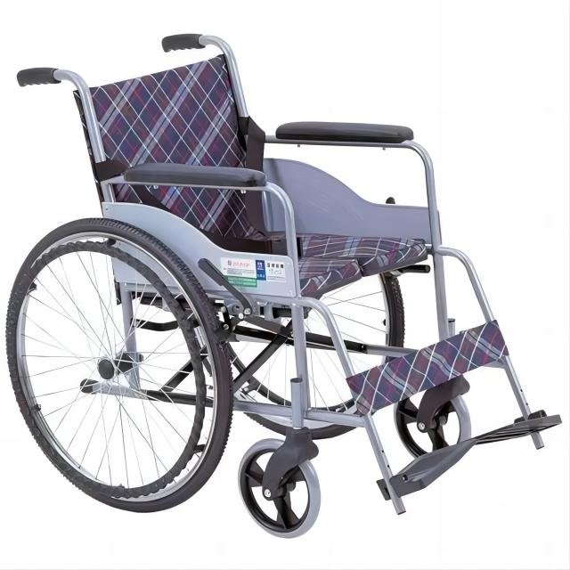 High Quality Lightweight Manual Folding Steel Wheelchair Chromed Frame Disabled Seat Cushion Electric Scooter Handicapped People