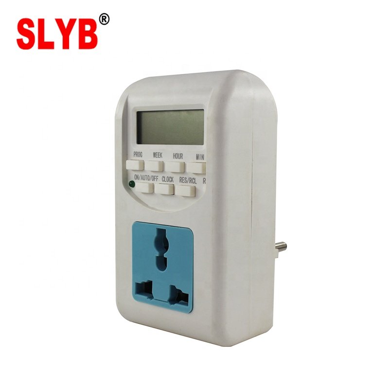 EU Plug Socket Automatic Digital Programmable Automatic Electric Auto off Timer Switch 24Hours AL-06 Timer 220V With Battery