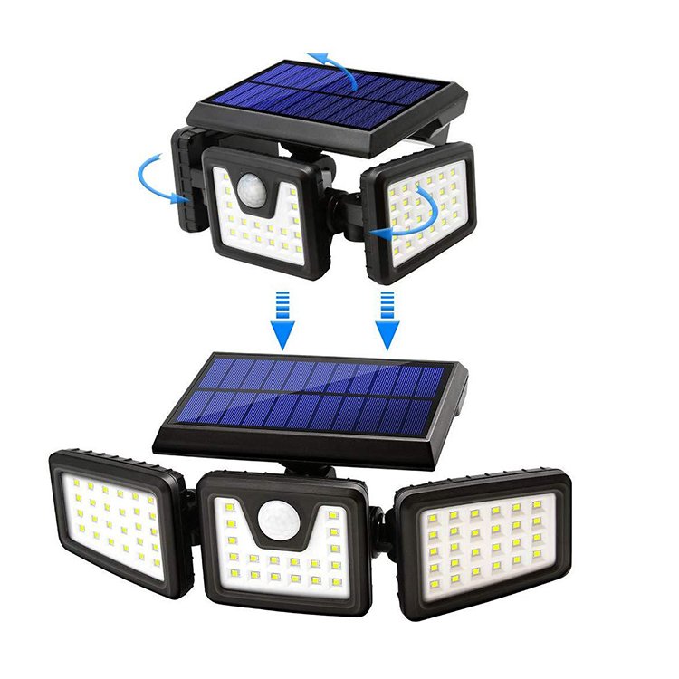 PIR Sensor 74 LED Outdoor Waterproof IP65 LED Solar Garden Lights Outdoor Waterproof