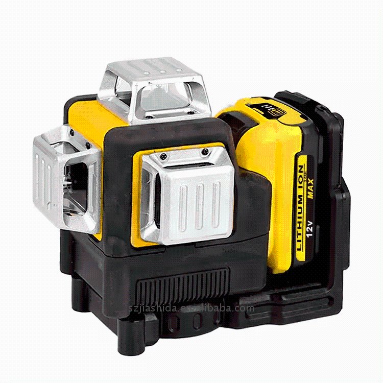 Small Level Dew Laser Level High Quality ODM JSD Land Leveler Self Leveling 12 Line for Home Cloth Bag Industrial Green 1year