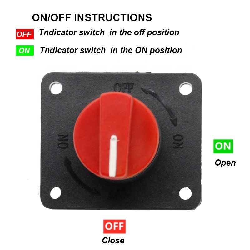 100A 60VDC Universal Car Auto Battery Disconnect Boat Cut Off Kill Switch
