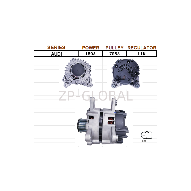 Car Motor High Output Alternator for Car 021903016L for Audi Q7/Touareg 3.606-10