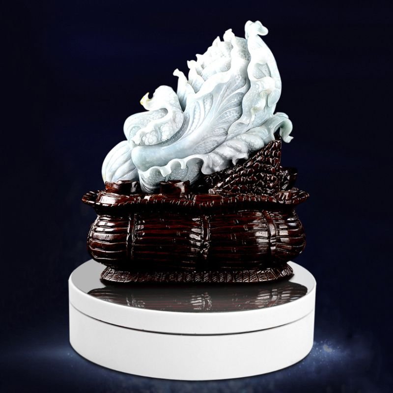3 Speeds Electric Rotating Display Stand Turntable Mirror Photography Turntable Jewelry Holder