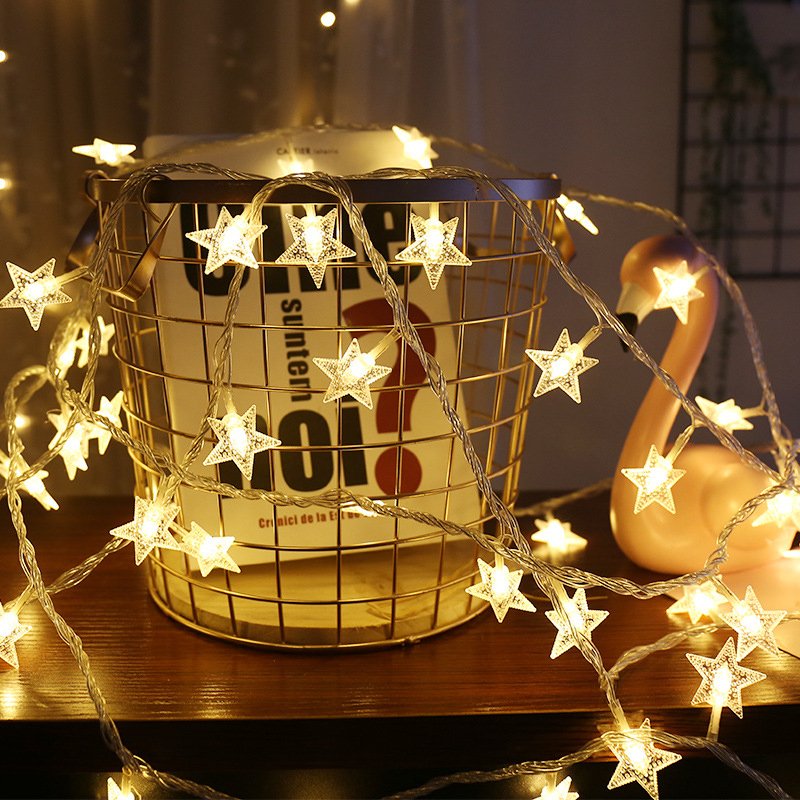 1.5m 6m 10m LED Star String Lights Christmas Garland Battery USB Powered Wedding Party Curtain String Fairy Light for Home