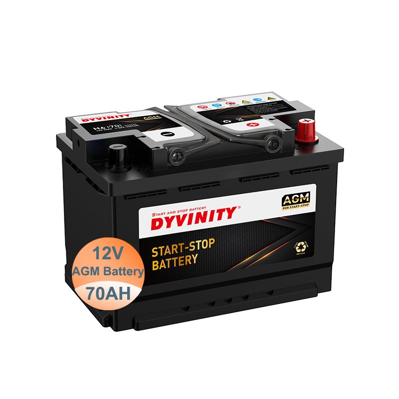 New 12V 70Ah AGM MF Battery Lead Acid Auto Battery for Car Start Stop System JIS Standard Free Maintenance
