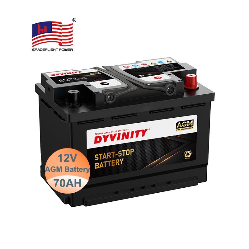 New 12V 70Ah AGM MF Battery Lead Acid Auto Battery for Car Start Stop System JIS Standard Free Maintenance