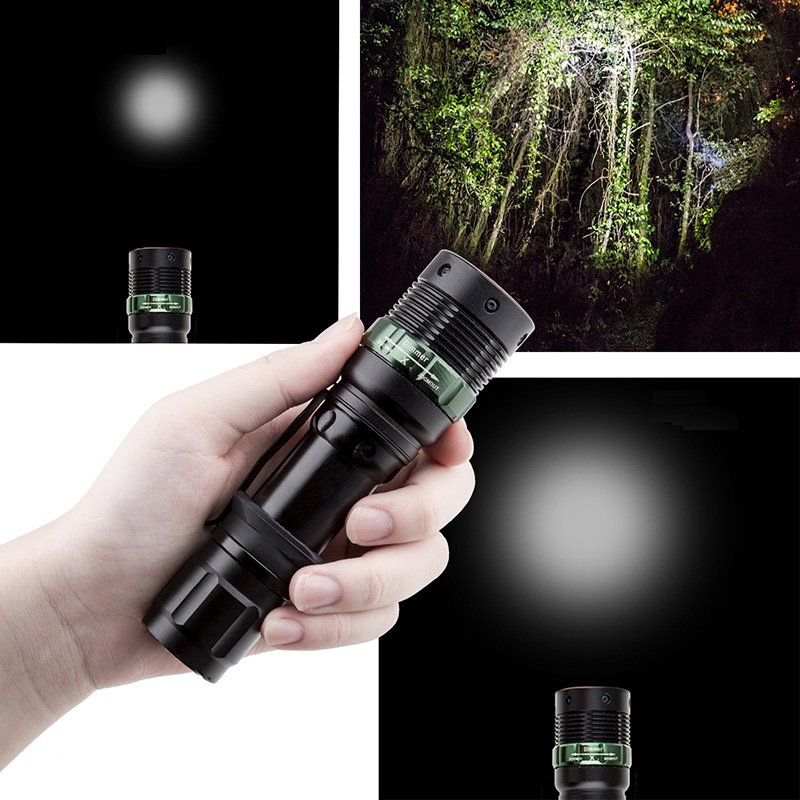 XINSITE High Performance 700 Lumen LED Zoom Flashlight Aluminum Alloy Body with Clip