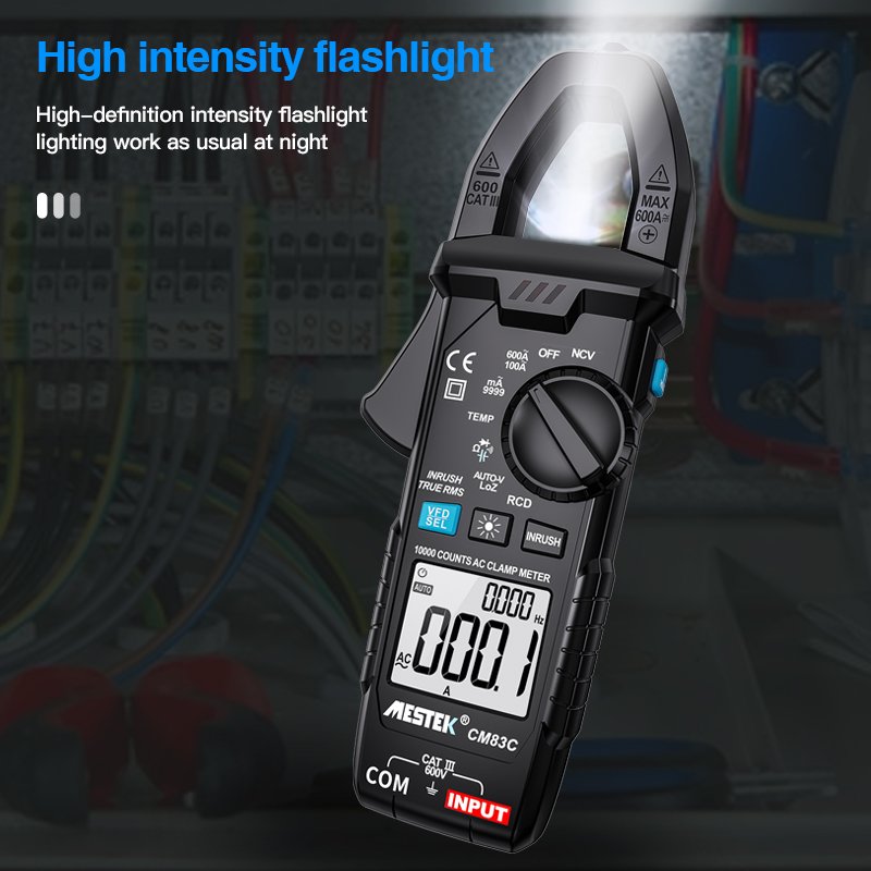 6000 Counts True-rms Digital Clamp Meter 600A AC Current Voltage Frequency Tester Auto Range Pinza Amperimetrica Clamp Meter