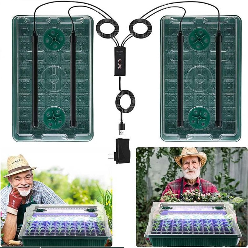 318 Full Spectrum Smart Adjustable Brightness Plant Germination Tray Seed Startup Tray with Growth Light