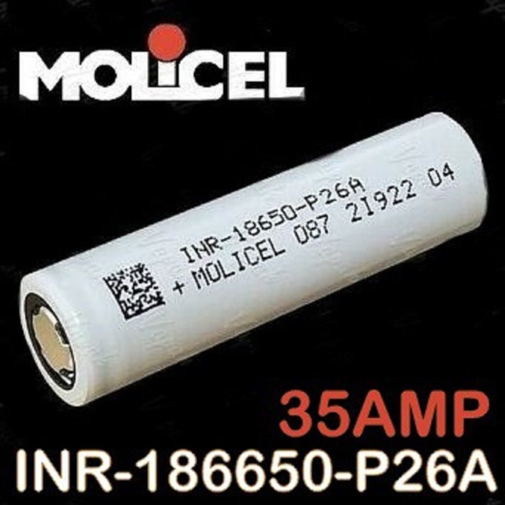 P26A 35A Discharge MOLICEL 18650 P26A 3.6V 2600mAh Battery Cell INR18650 Li Ion Battery Wholesale Price for Power Tools Battery