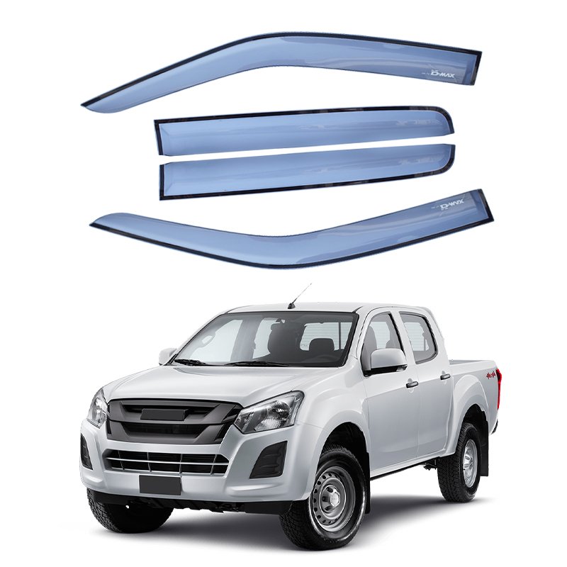 High Quality Professional Factory Exterior Accessories Wind Deflectors Car Rain Guard for ISUZU D-MAX Rain Protection Sun Easily
