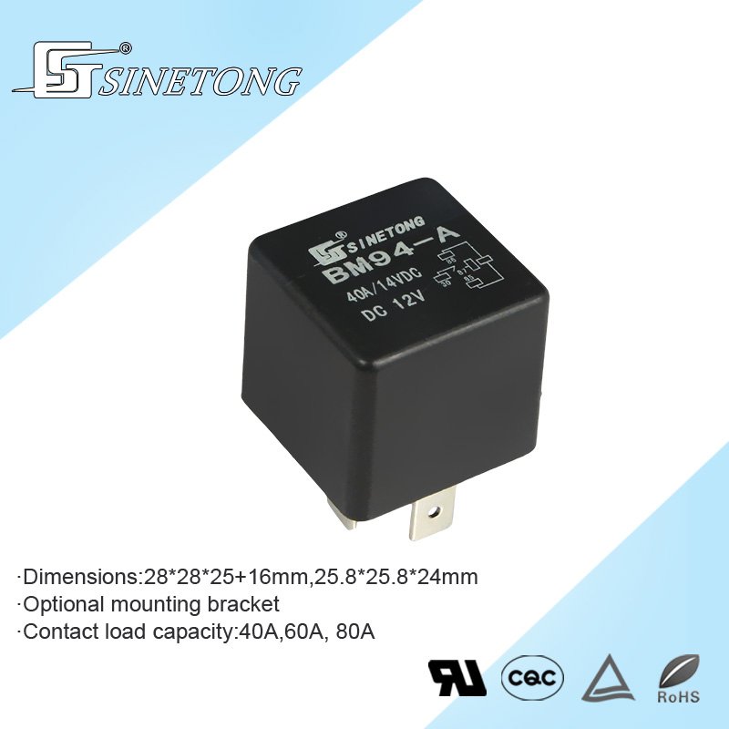 Sinetong Car Relay BM94 4 Pin 40 Amp Auto Switches&Starters General Purpose Split Charge Relays Switch