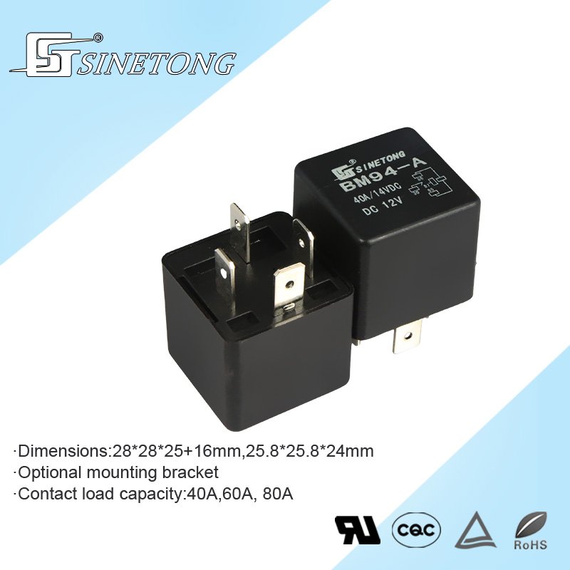 Sinetong Car Relay BM94 4 Pin 40 Amp Auto Switches&Starters General Purpose Split Charge Relays Switch