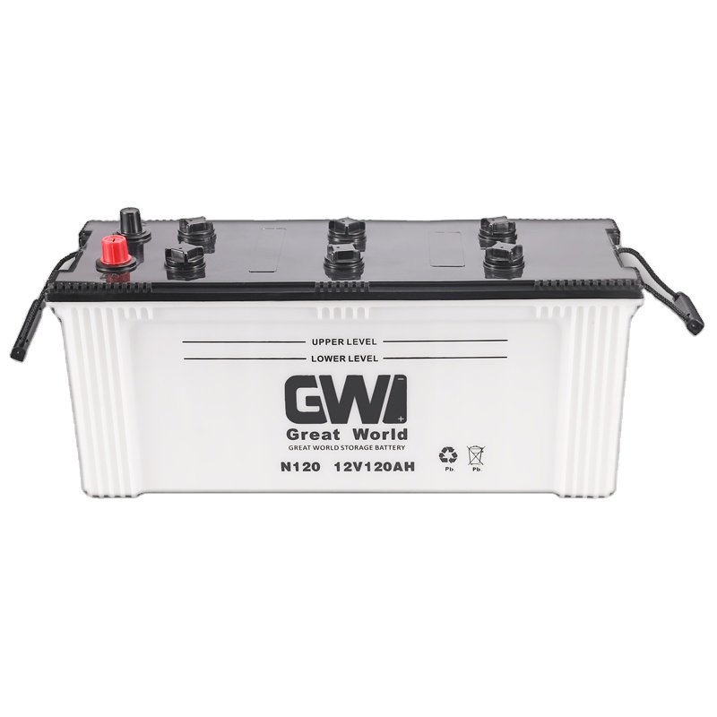 Korean 12V N120 Deep Cycle Auto Battery Dry-Charged Factory Price Long-Life Accumulator