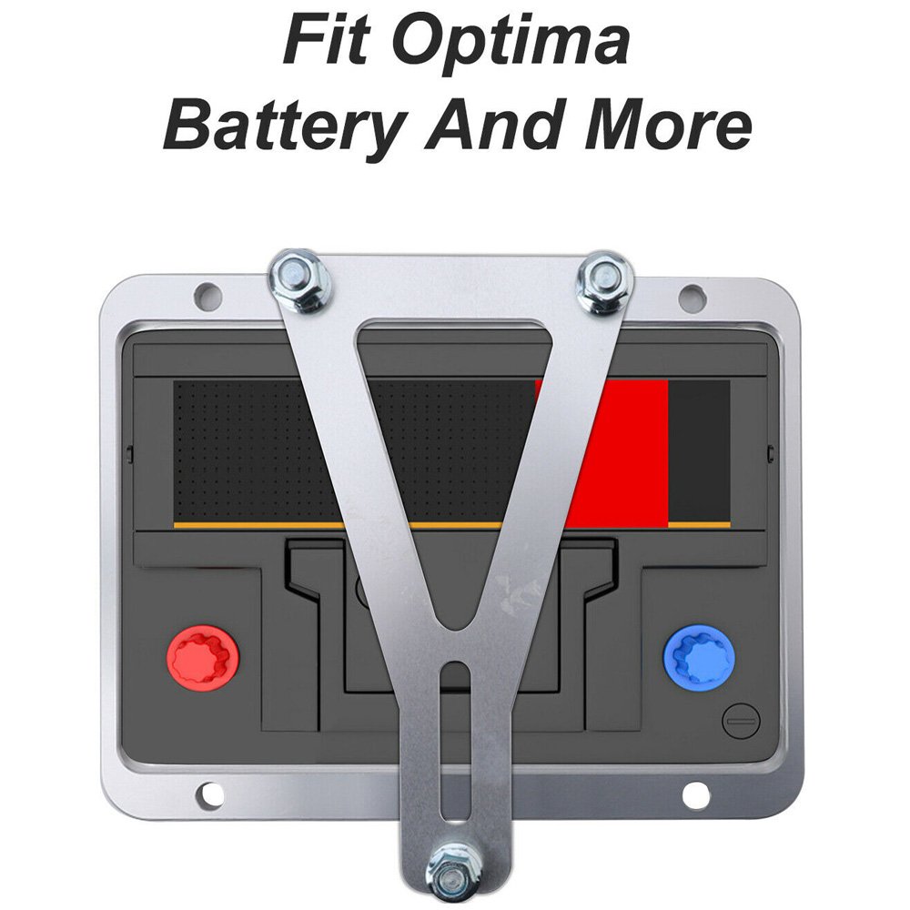 Universal Aluminum Billet Battery Tray Hold Down Relocation Box Holder Trunk