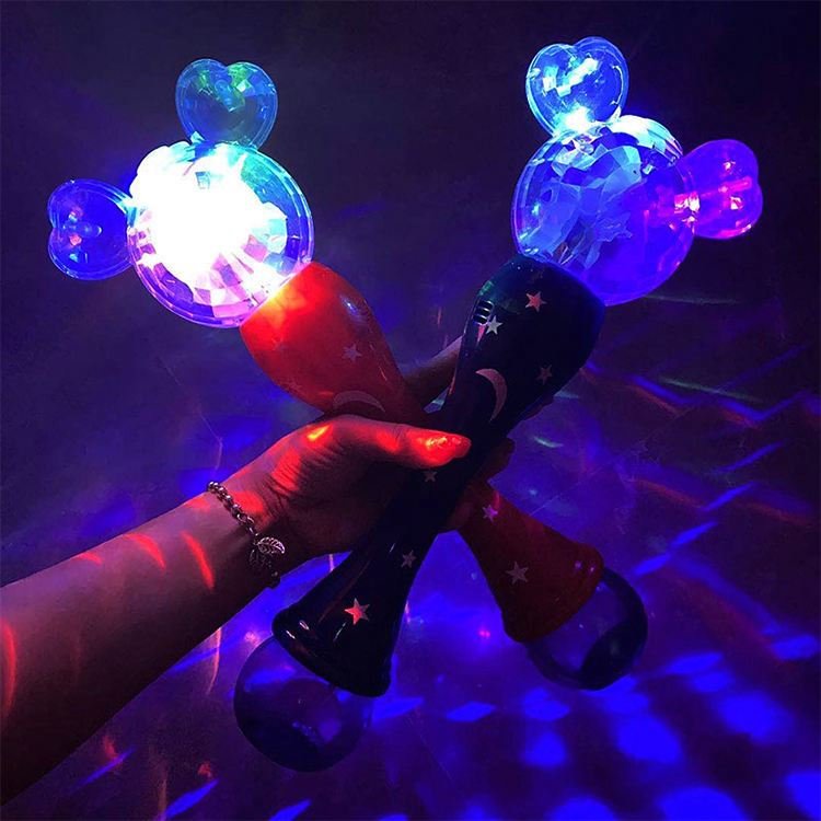 SS Electric Mouse Bubble Machine Cute Animal Bubble Stick Toys for Kids Playing Bubble Blower Wand with Music and Lights