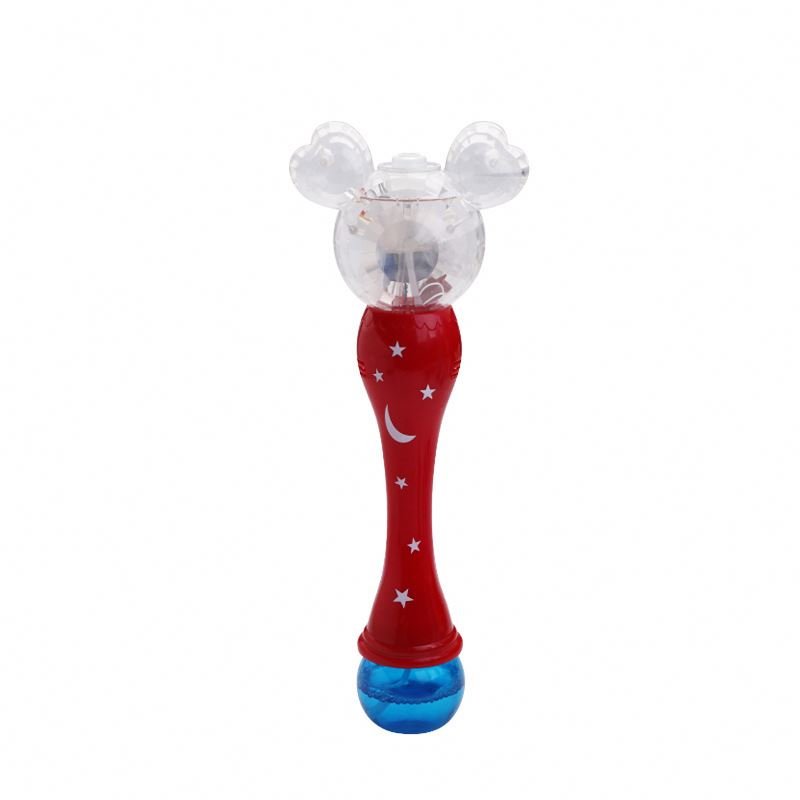 SS Electric Mouse Bubble Machine Cute Animal Bubble Stick Toys for Kids Playing Bubble Blower Wand with Music and Lights