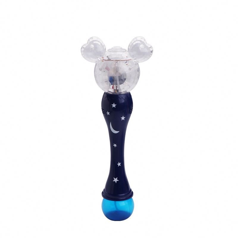 SS Electric Mouse Bubble Machine Cute Animal Bubble Stick Toys for Kids Playing Bubble Blower Wand with Music and Lights