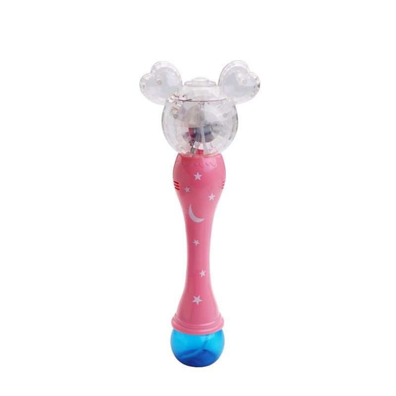 SS Electric Mouse Bubble Machine Cute Animal Bubble Stick Toys for Kids Playing Bubble Blower Wand with Music and Lights