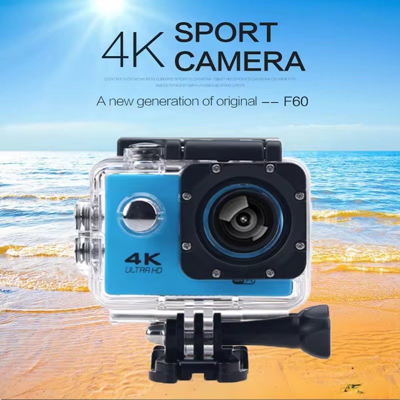 D800S-WIFI Waterproof Sports Action Camera Remote Loop Recording Car Mode Motion Detection 4K Video-High Go Pro Alternative