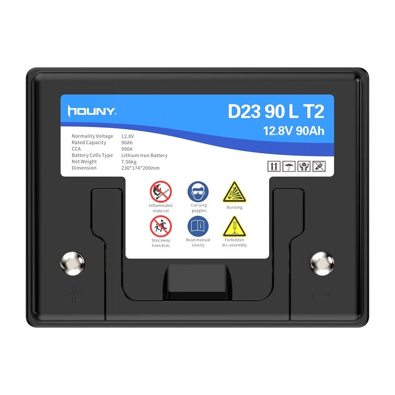High Quality Car Battery Lifepo4 12.8v Rated Capacity 90ah Autos Electrics Battery Car Auto Battery