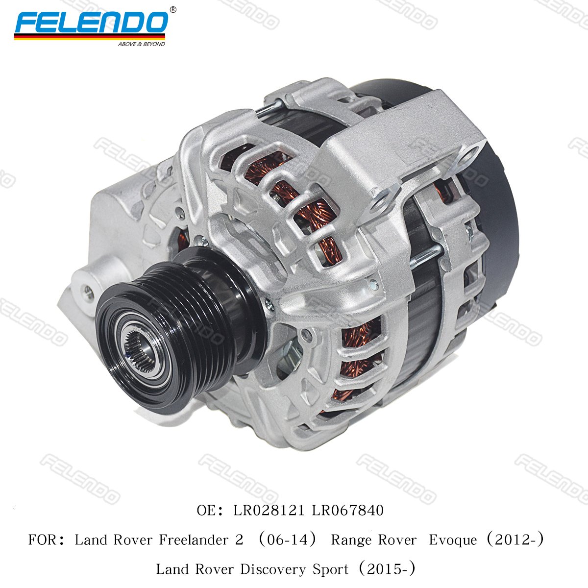 Felendo Auto Parts Alternator LR067840 LR028121 for Land Rover Discovery Sport 2015- Freelander 2 Range a Rover Evoque 2012-