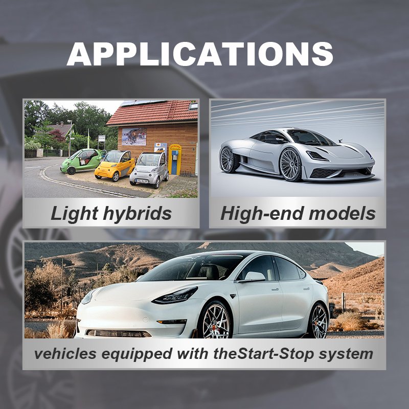 High Quality Start Stop Auto Batteries AGM 12v 80AH 6-QTF-80 80AH Maintenance Free Vehicle Car Battery