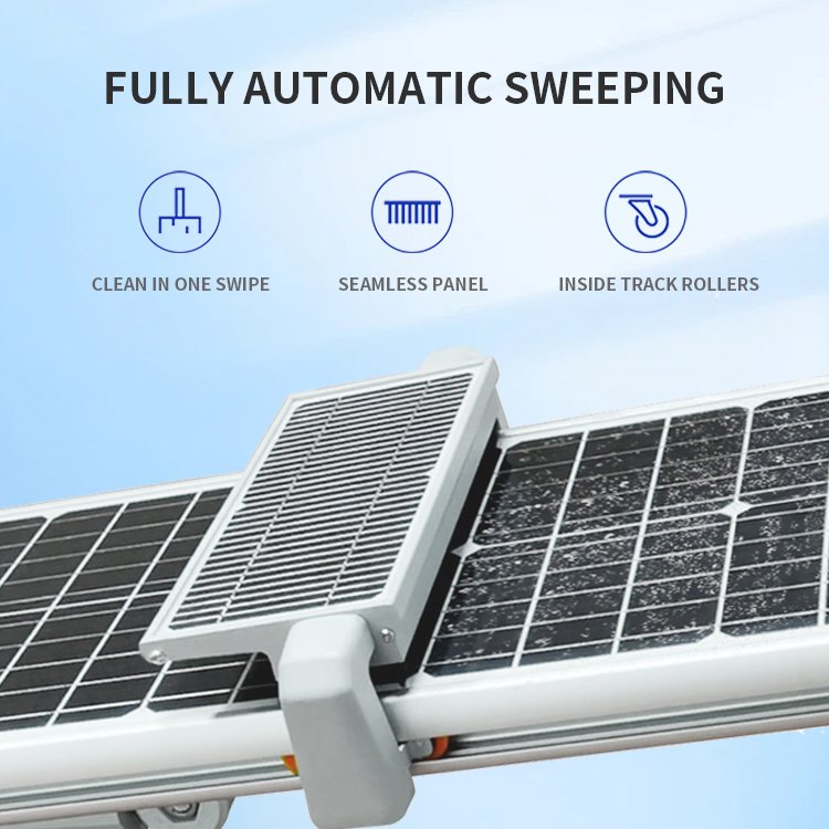 Outdoor Automatic Self Cleaning Aluminum All in One Road Lamp 60W 80W 100W 120W Auto Cleaning Led Solar Street Light