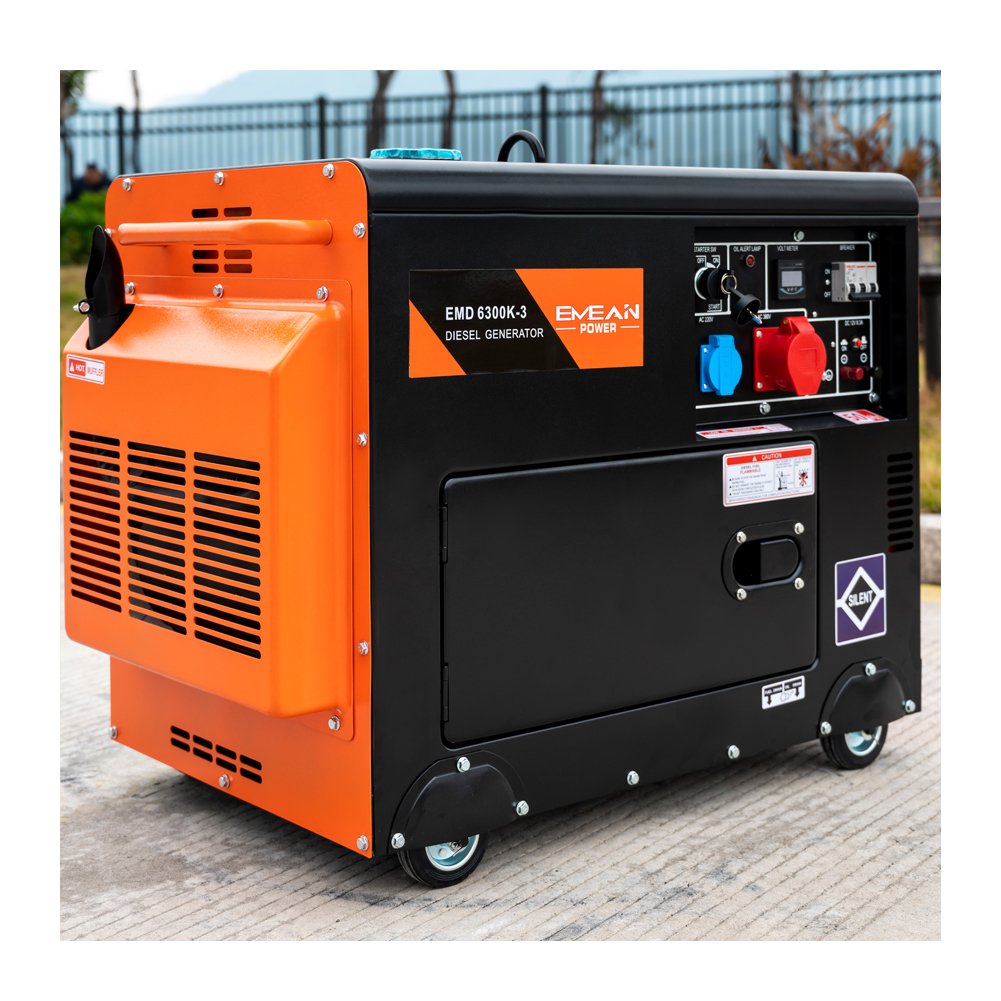 Silent Generator Portable 5 kw 5kwh dynamo Generator with Crank 220v 5000 Watts dynamo Starter Motor diesel Generator 5kw