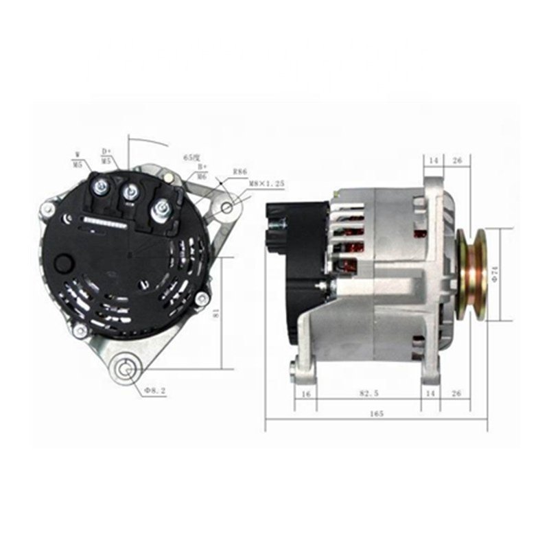 12v 65a Car Alternator for Perkins JCB Engine Oem 2871A303 2871A301 185046500 185046522 2871A156