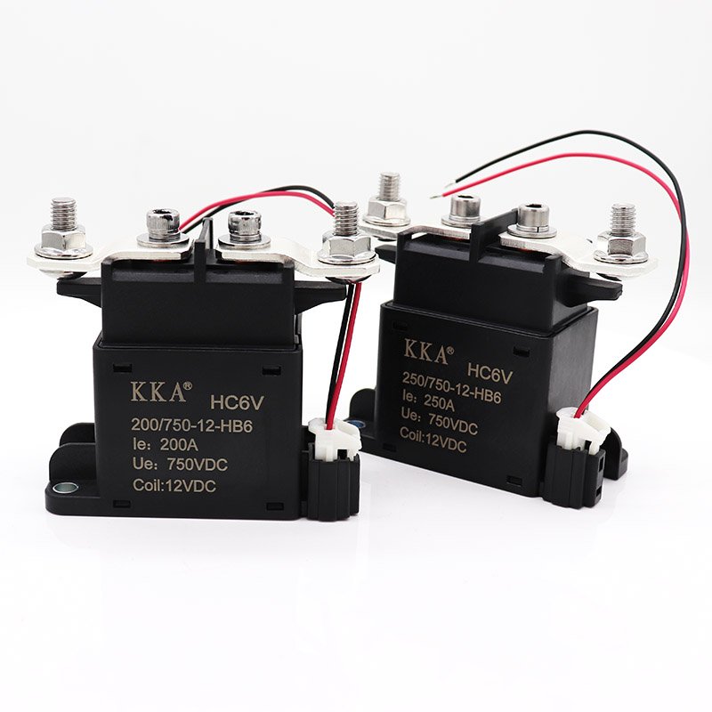 12V/24V 200A High Voltage DC Automotive Relay, Magnet Arc Blowout Relay for EV Electric System, DC Devices