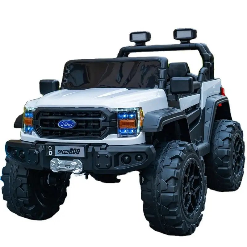 Children's Electric Four-Wheel Vehicle Double Drive Remote Control Toy Car Battery-Powered Plastic Auto Toy