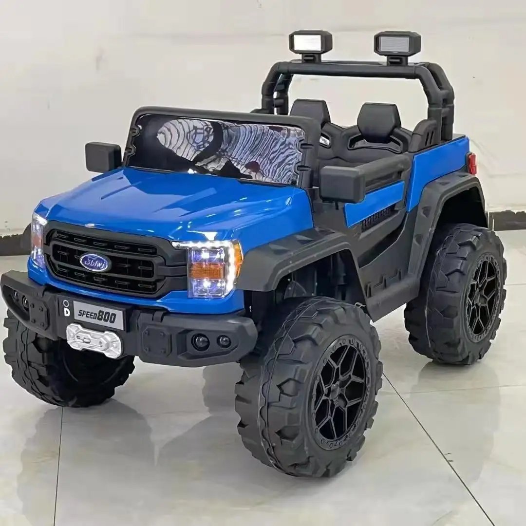Children's Electric Four-Wheel Vehicle Double Drive Remote Control Toy Car Battery-Powered Plastic Auto Toy