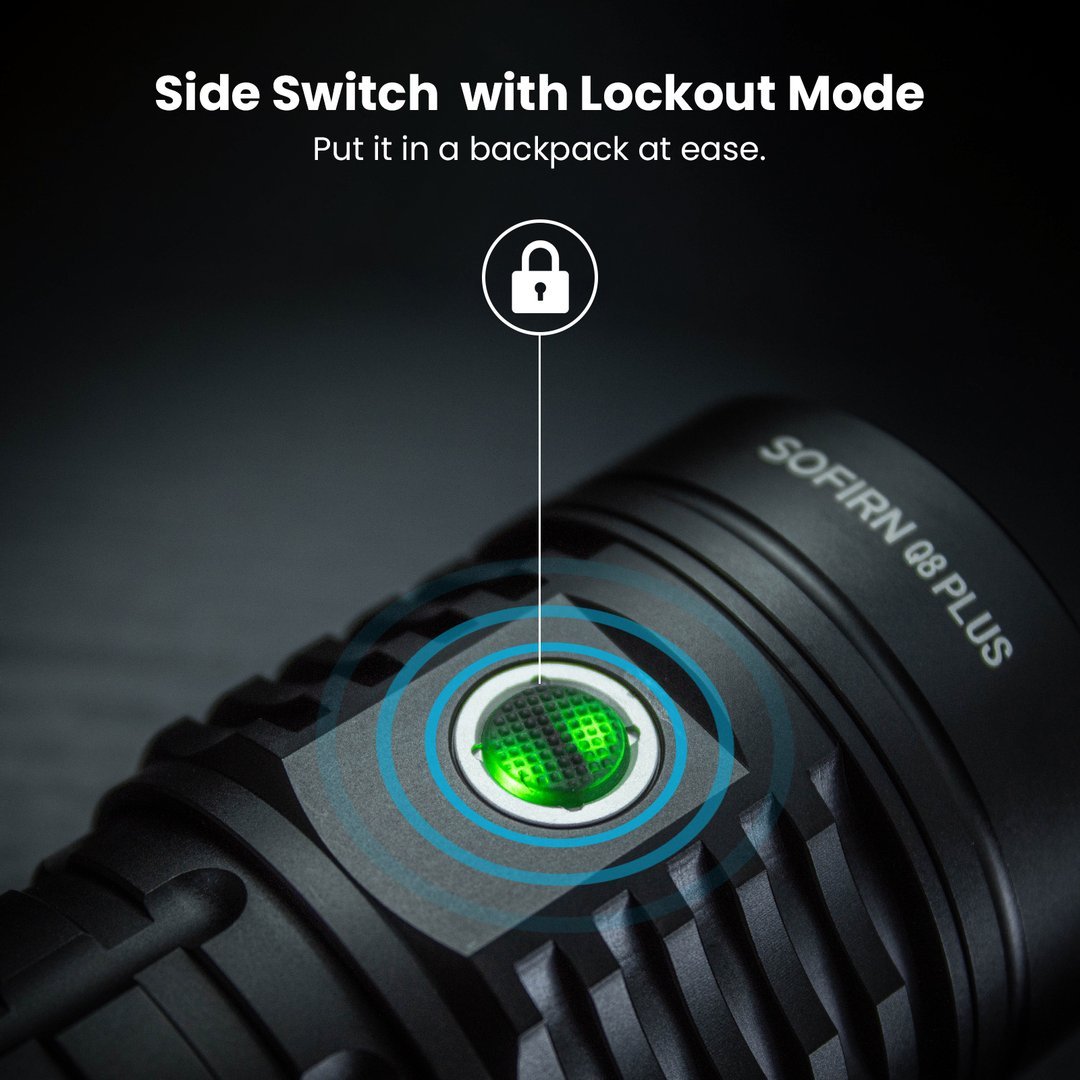 Q8 Plus Super Powerful 16000lm LED Flashlight USB-C Rechargeable 21700 Anduril 2.0 Torch