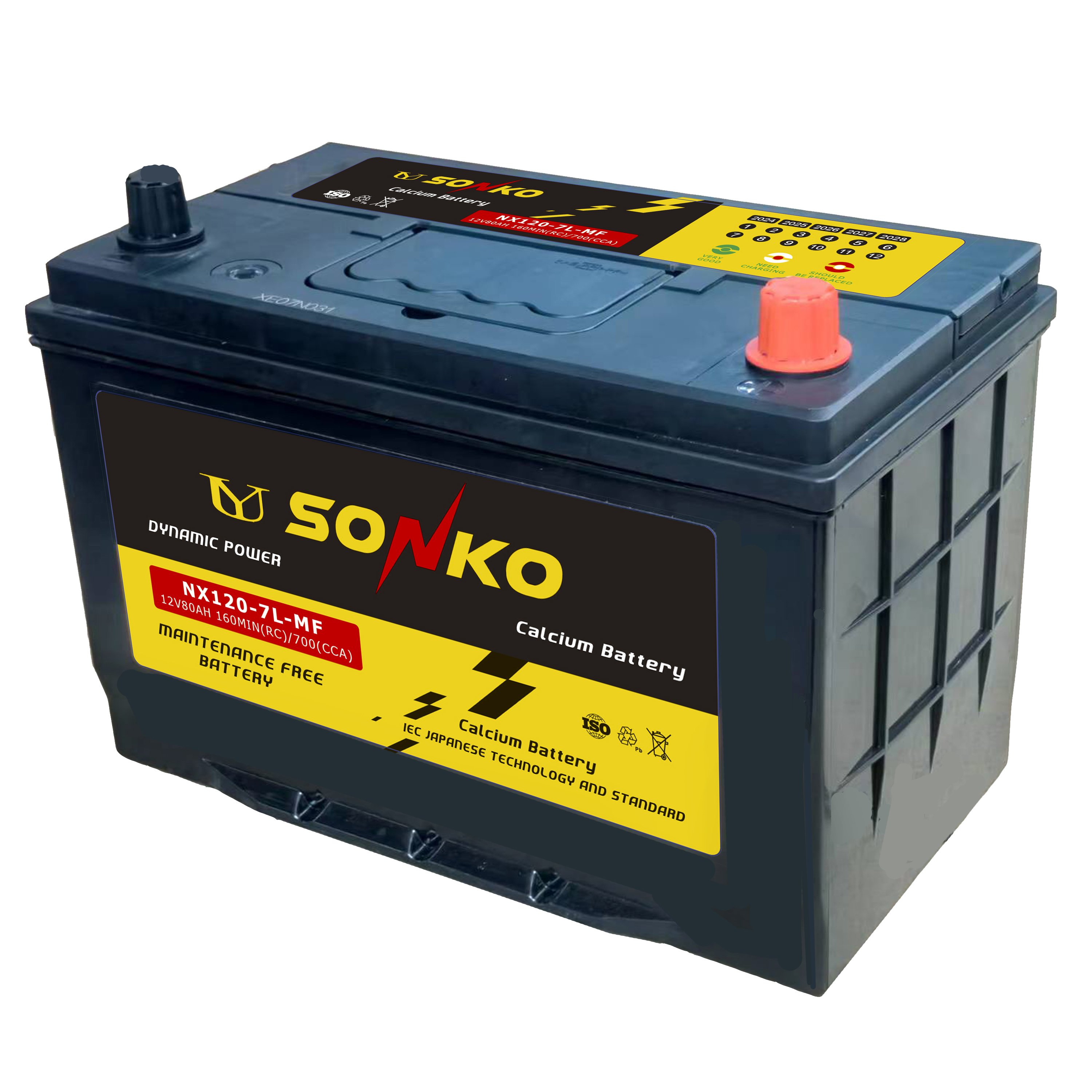 Maintenance Free Lead Acid 12V Car Batteries 12V80Ah 95D31 Auto Car Battery