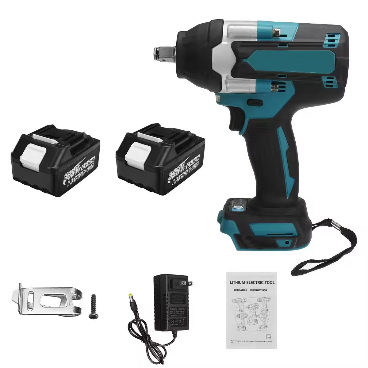 700N Industrial Impact Wrench 20v Brushless Torque Wind Gun Electric Rechargeable Makital Battery Wind Gun Auto Repair