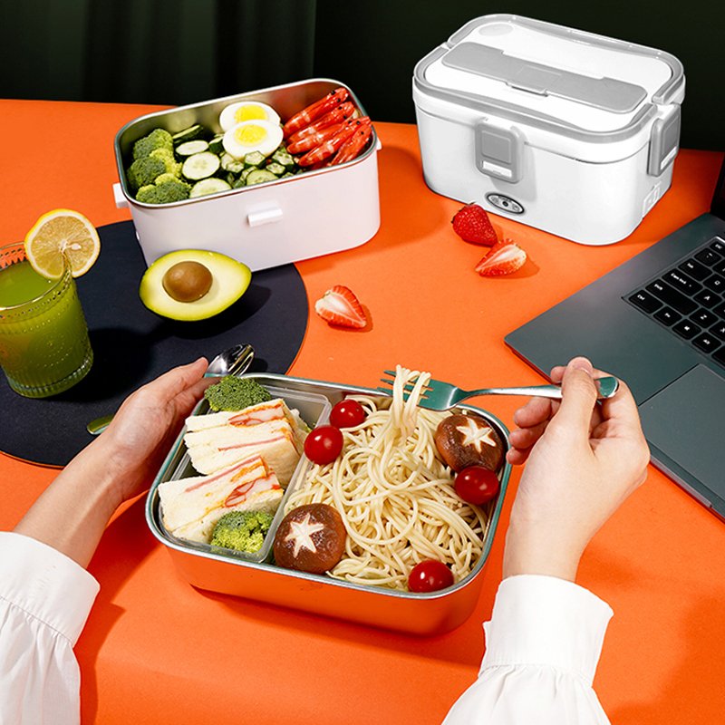 Home Office Car Portable Electric LunchBox Sets Safe Stainless Steel Food Warmer Electric Lunch Box