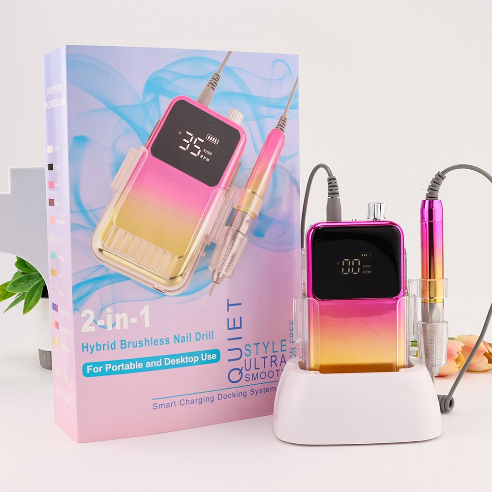 Mermaid Color Strong Powerful 85W Professional Acrylic E File Nail Drill High Quality Customizable Nail Equipment 35000 RPM
