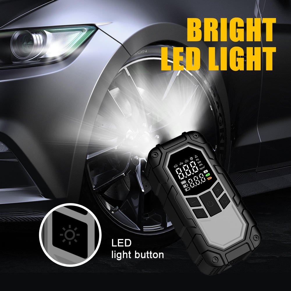 Car Starter Power Supply With Air Compressor Tire Pump 8000mah Portable Car Emergency Starter Power Supply Unit for Car