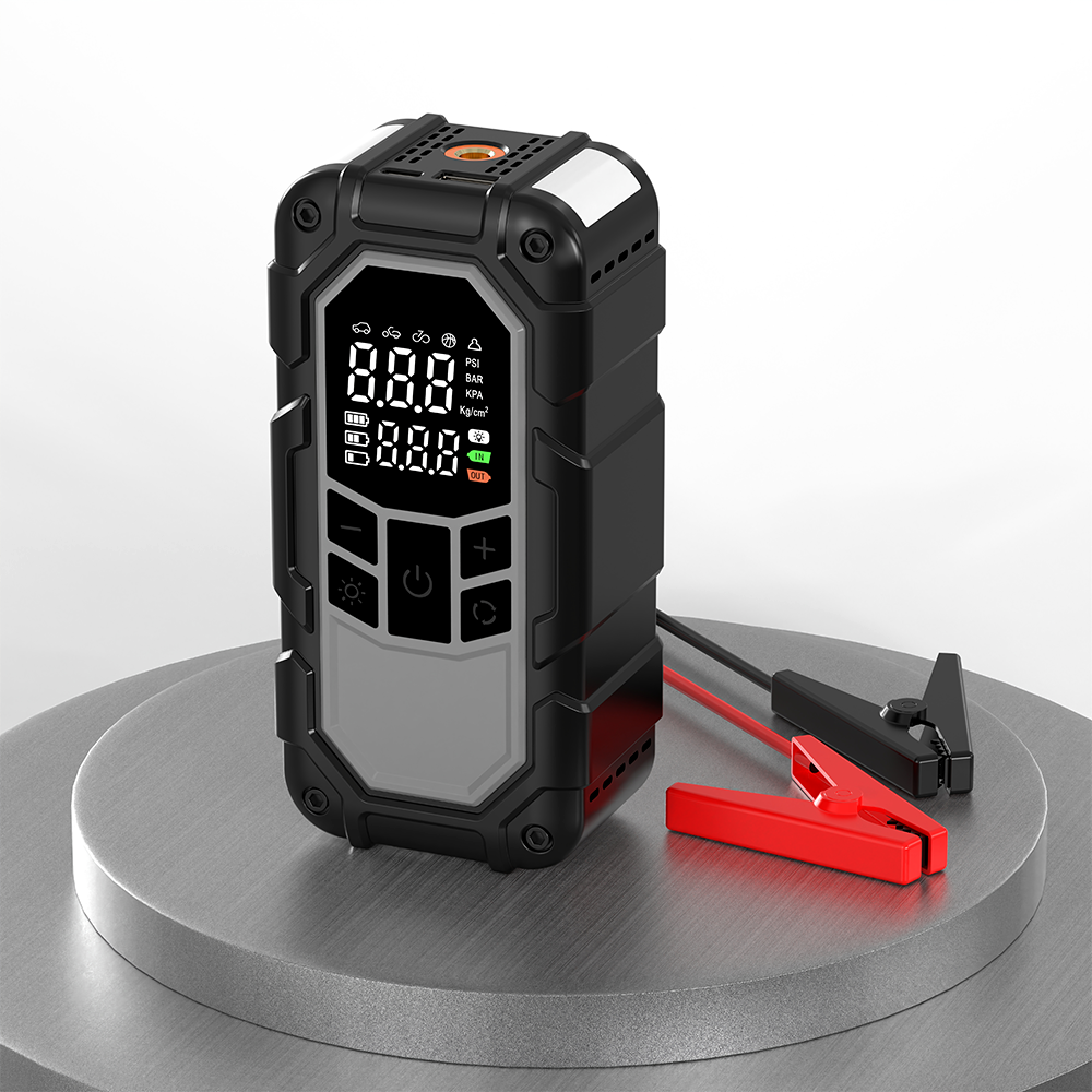 Car Starter Power Supply With Air Compressor Tire Pump 8000mah Portable Car Emergency Starter Power Supply Unit for Car