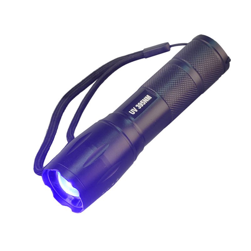 Most Powerful Waterproof LED High Power Uv395 Led Flashlight Zoom UV Black Light Rechargeable