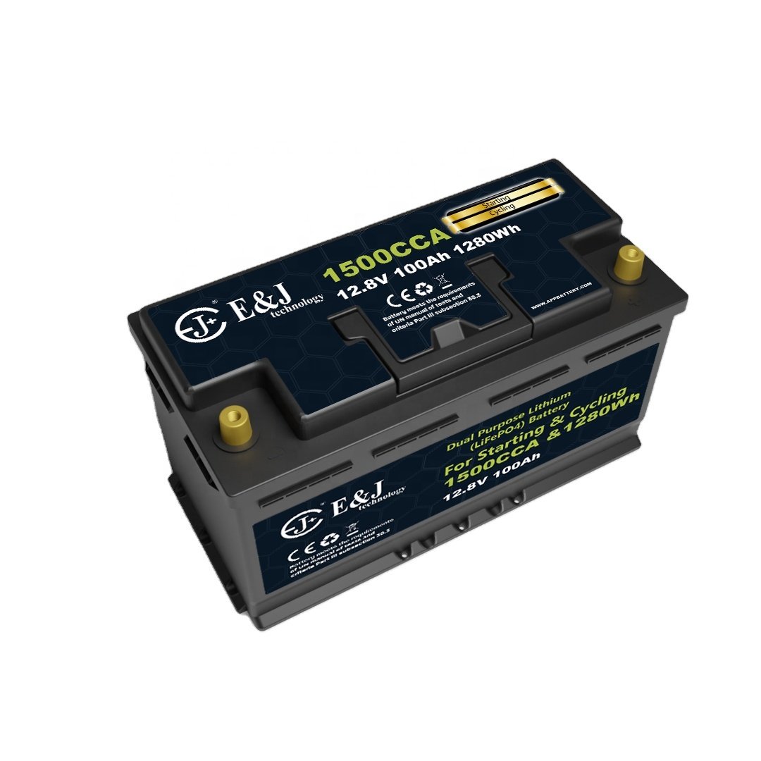 1500CCA Starting Lithium 12V 100Ah Lifepo4 Starter Battery Dual Purpose High Cranking DIN L5 GROUP49